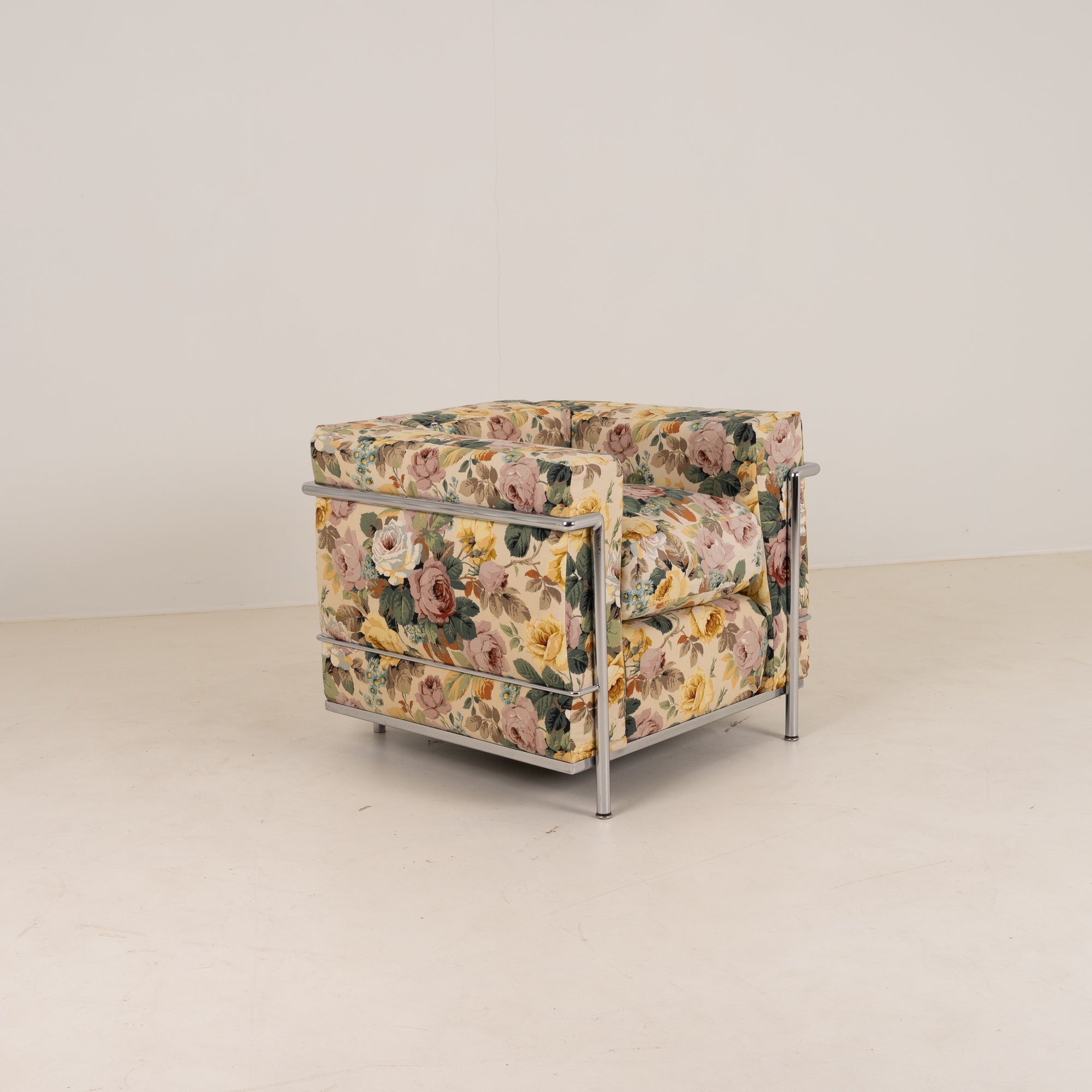 Cassina LC2 Armchair – Floral Upholstery