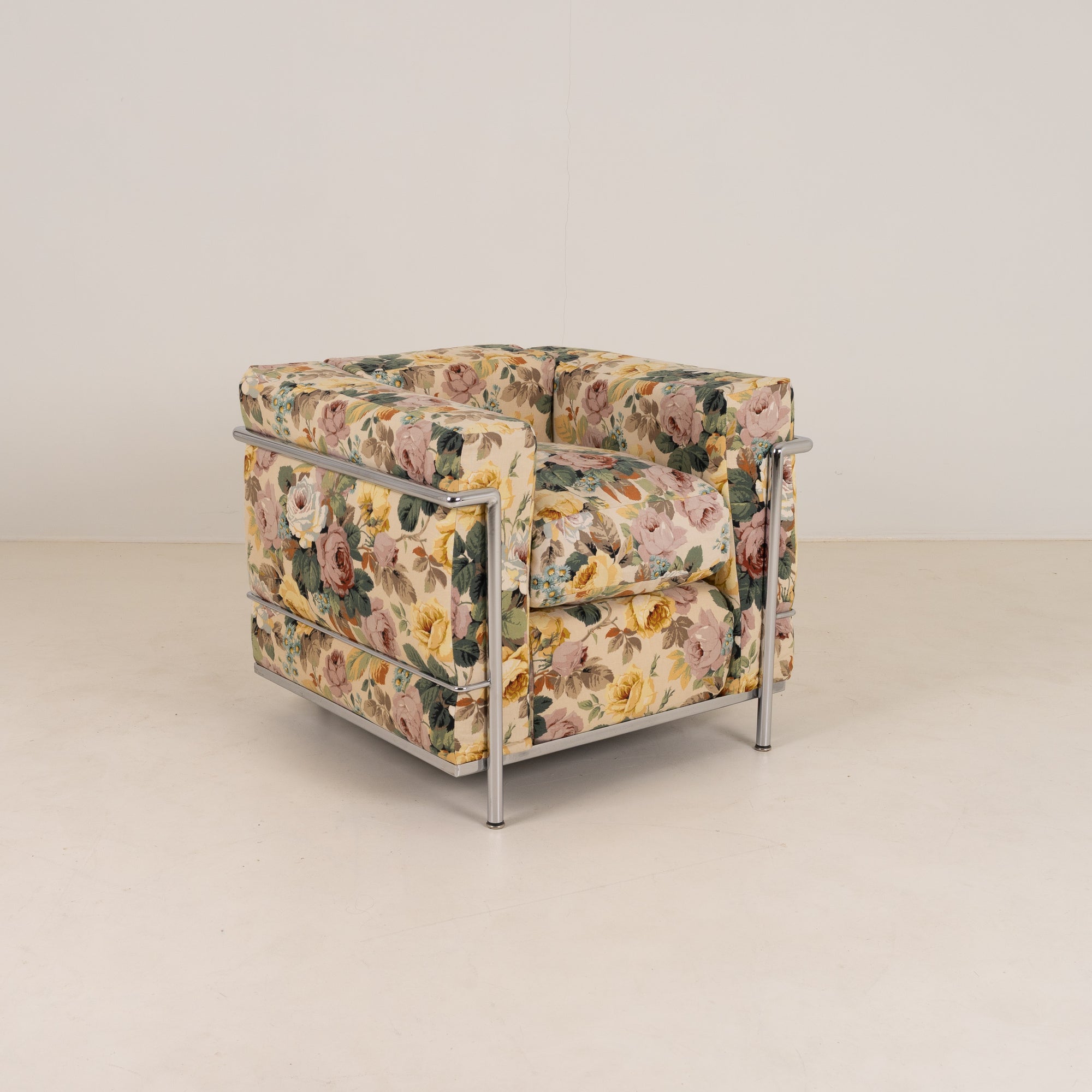 Cassina LC2 Armchair – Floral Upholstery