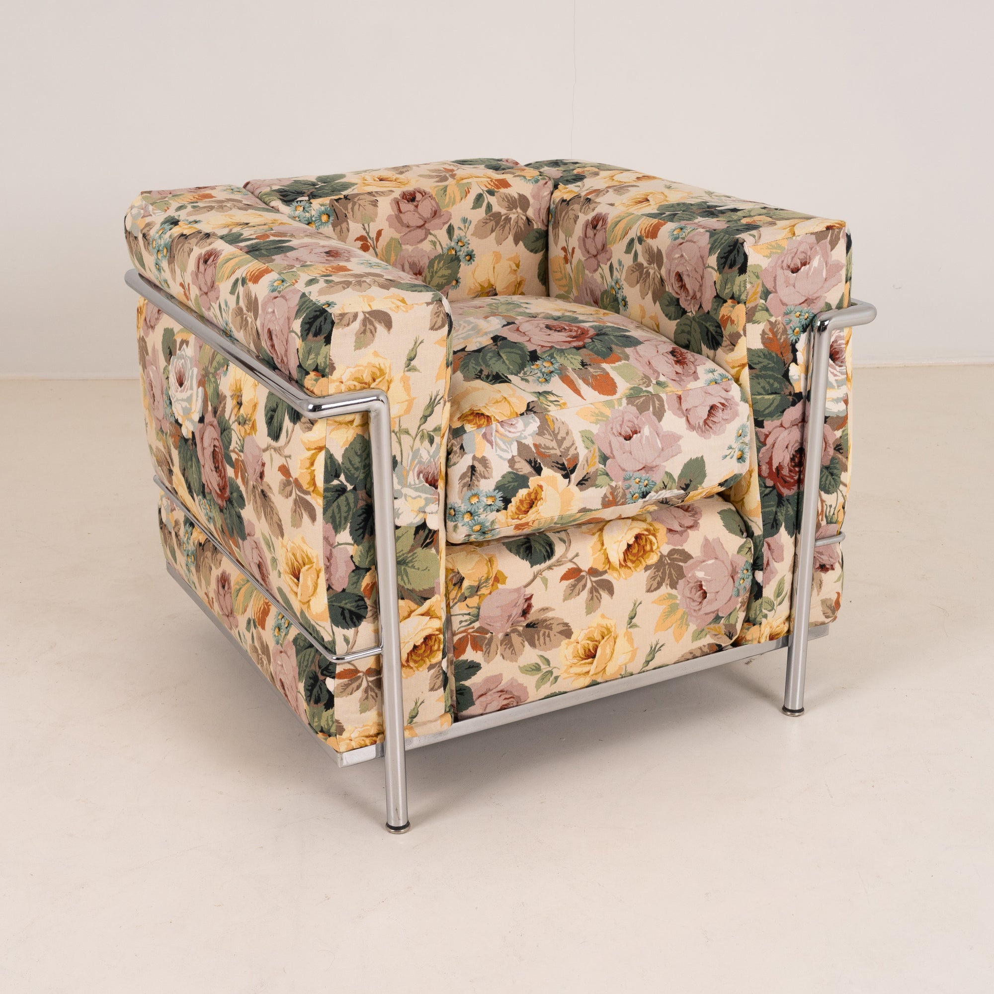 Cassina LC2 Armchair – Floral Upholstery