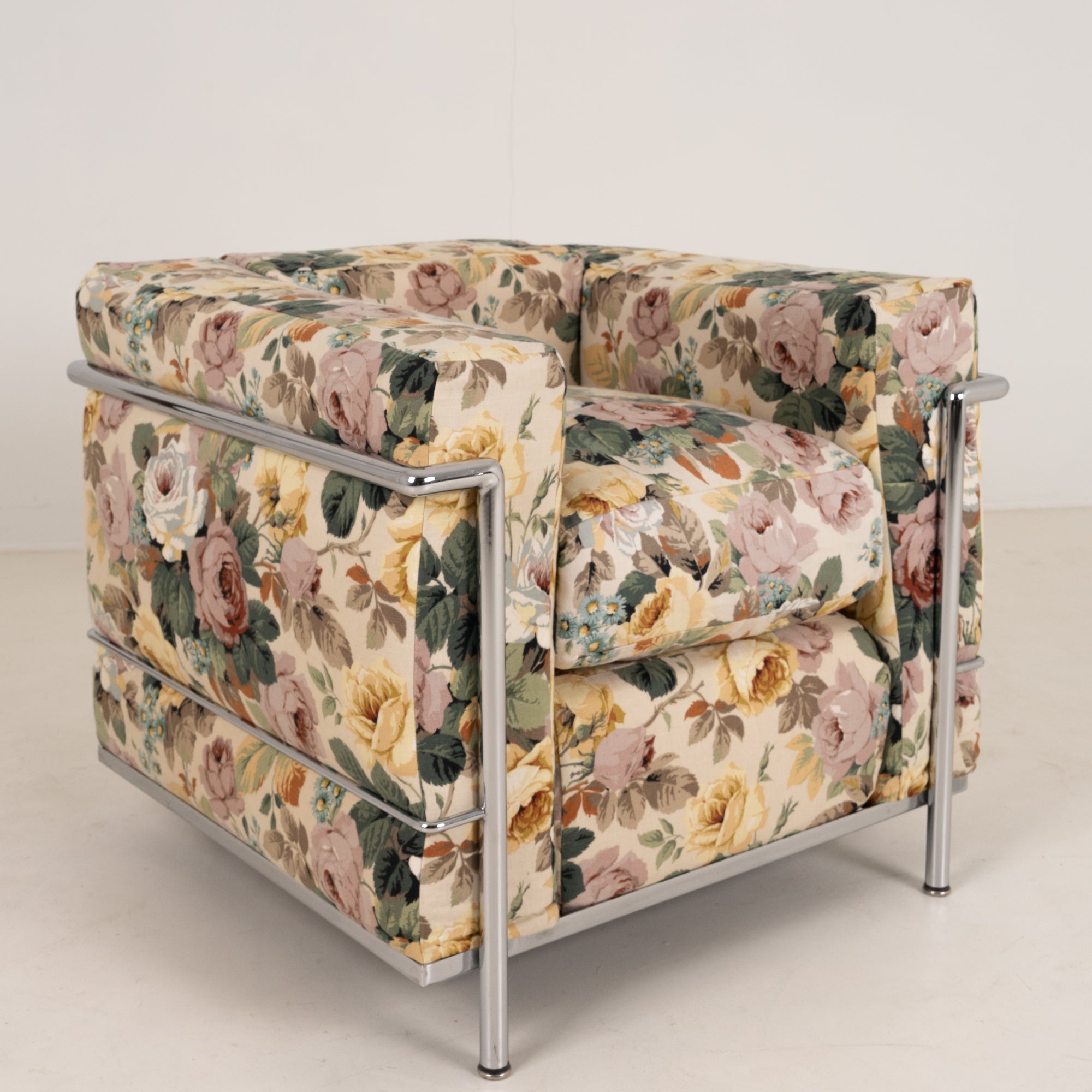 Cassina LC2 Armchair – Floral Upholstery