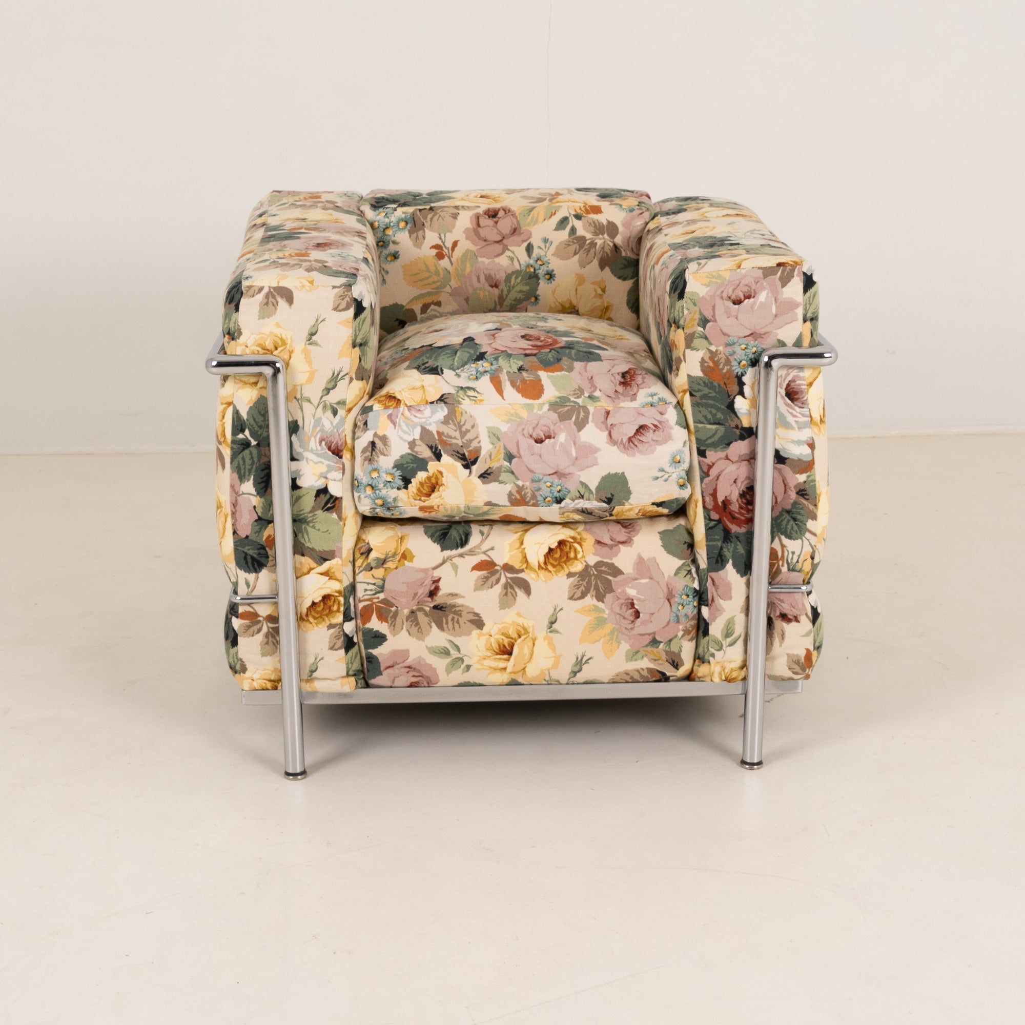 Cassina LC2 Armchair – Floral Upholstery