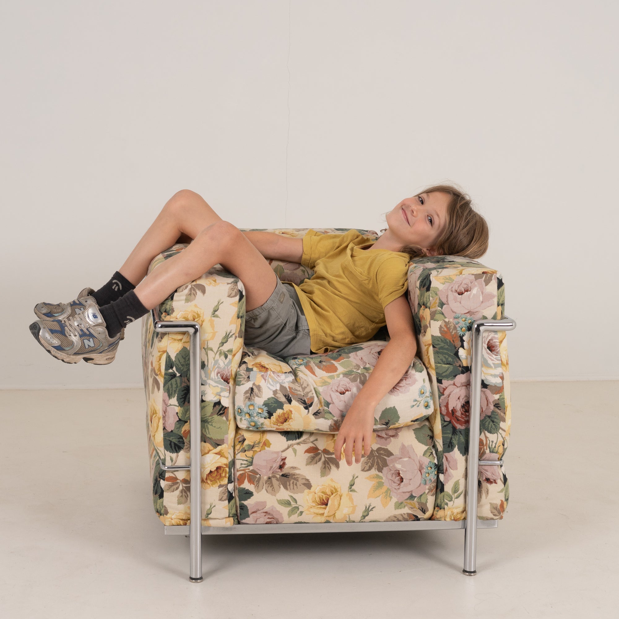 Cassina LC2 Armchair – Floral Upholstery