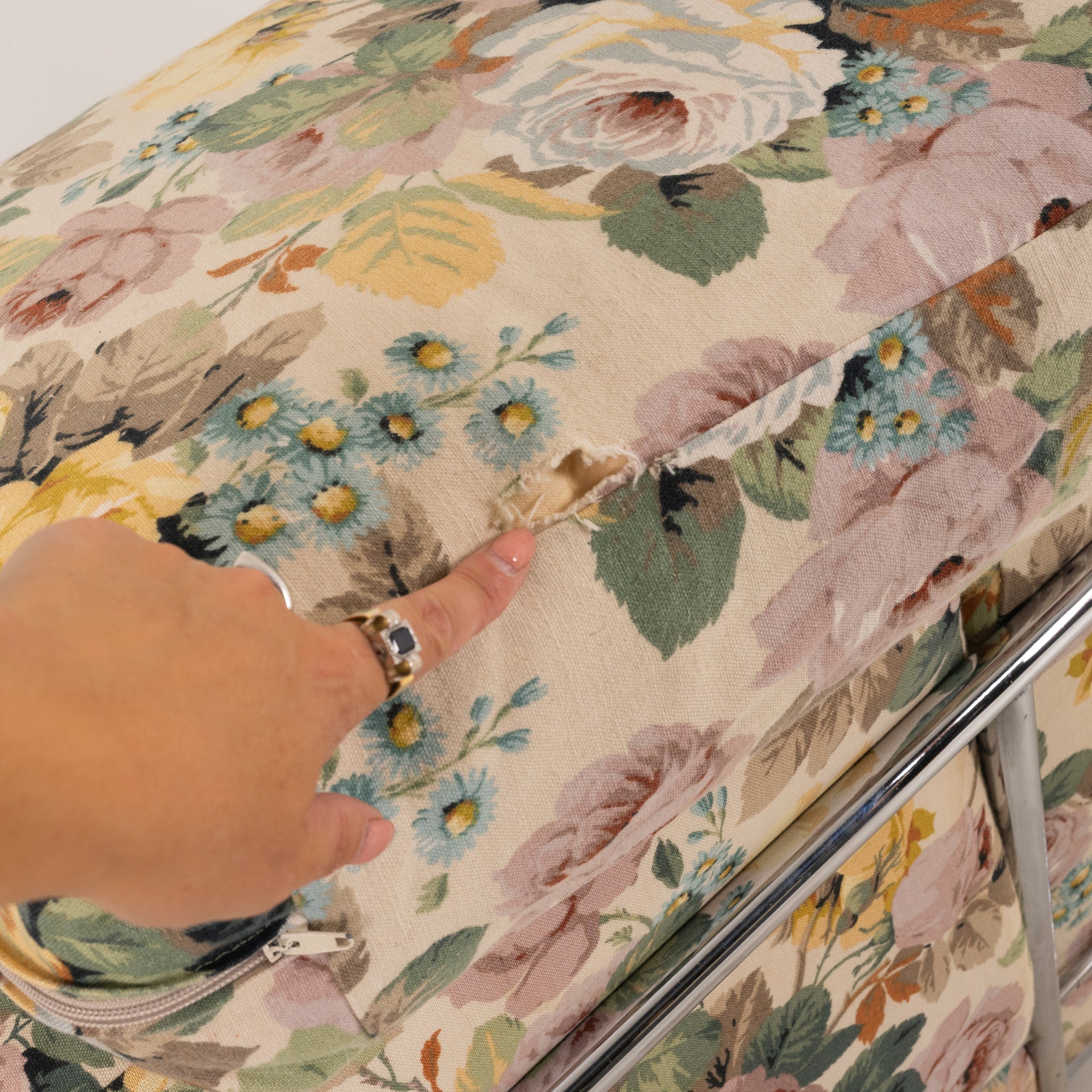 Cassina LC2 Armchair – Floral Upholstery
