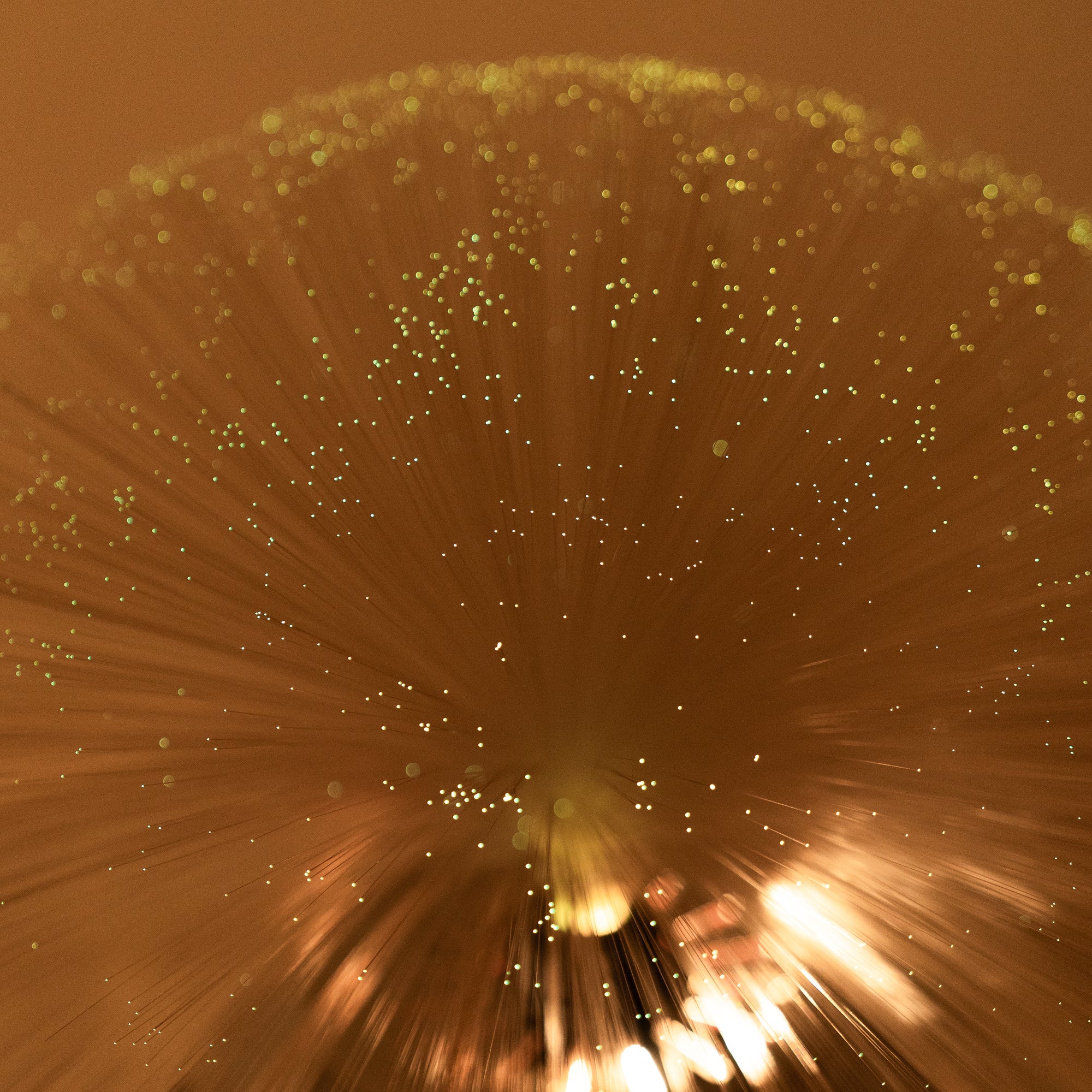Vintage Space Age Fiber Optic Table Lamp