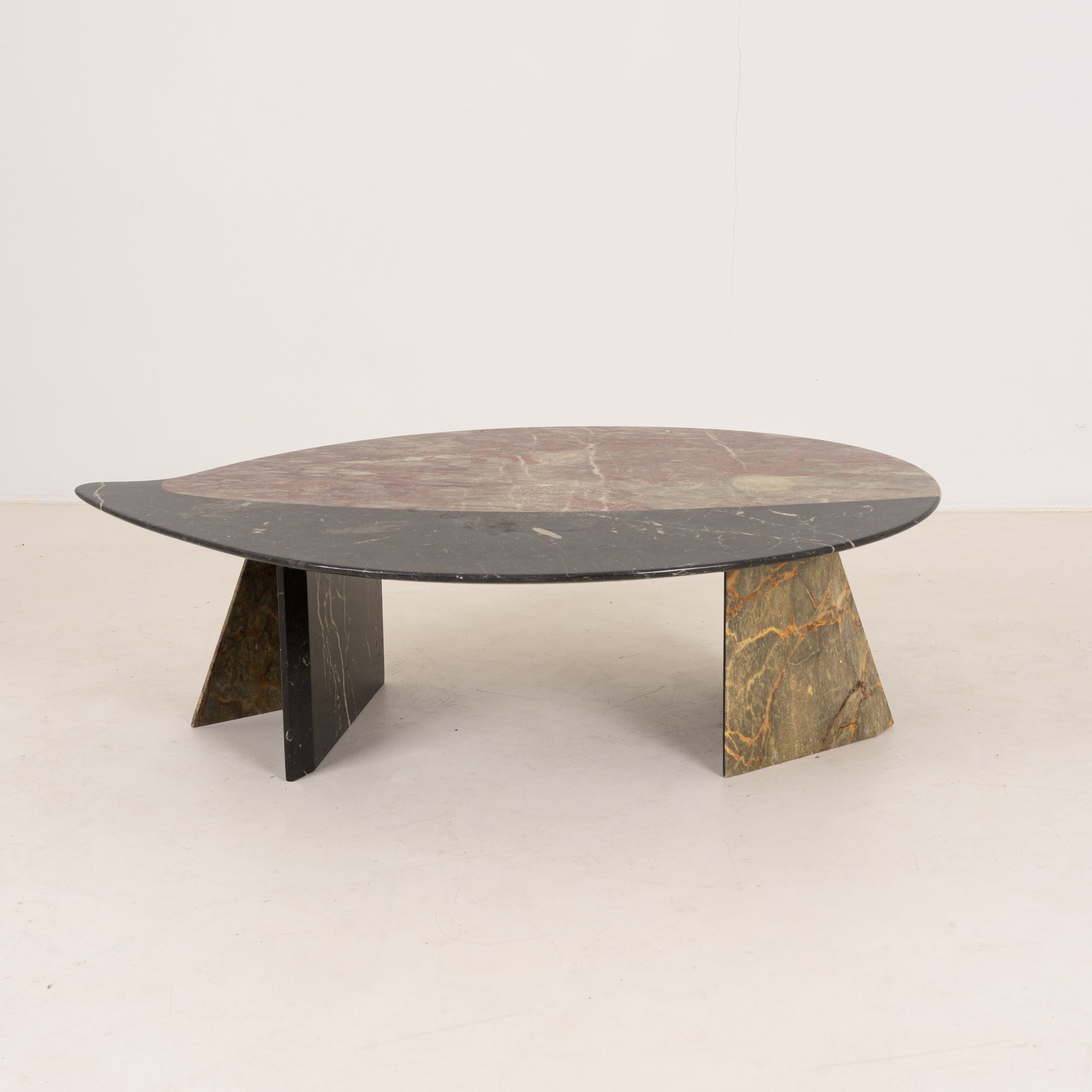 Sculptural Postmodern Marble Coffee Table