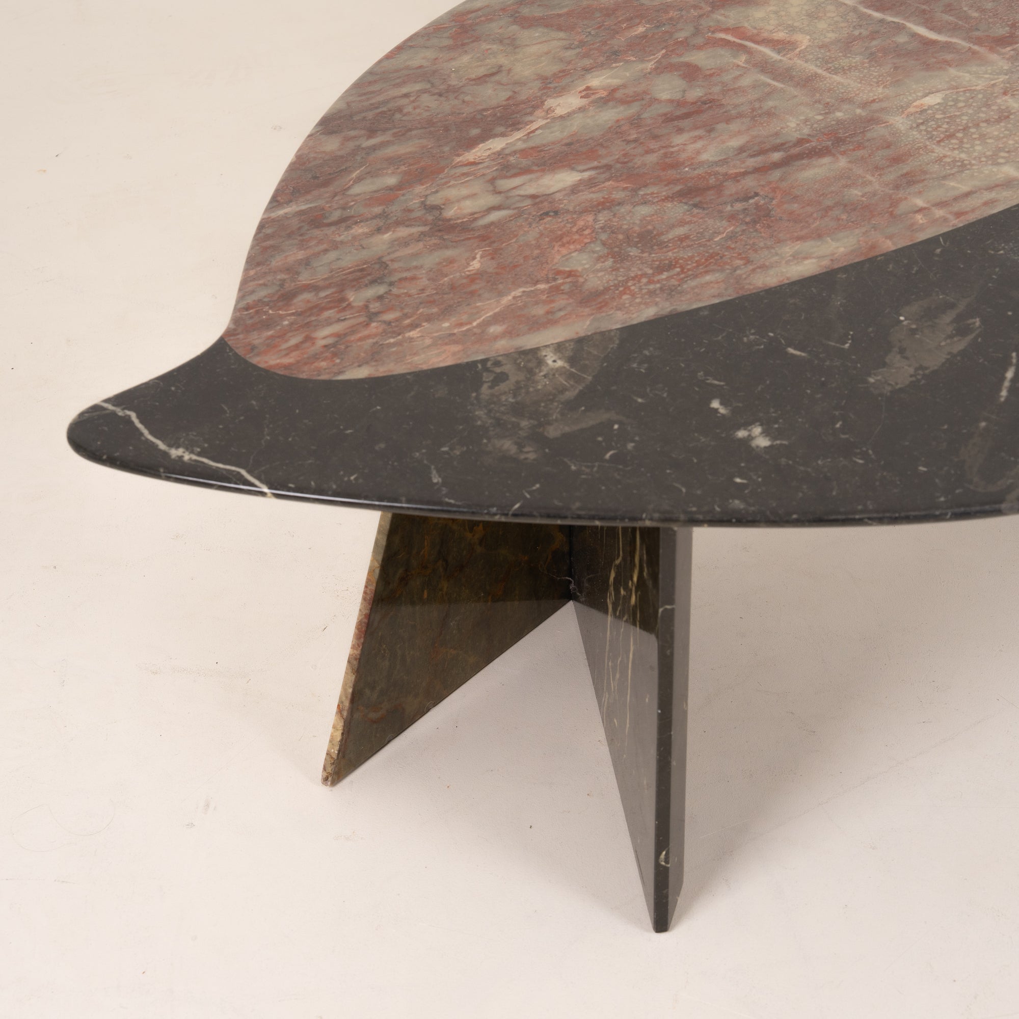 Sculptural Postmodern Marble Coffee Table