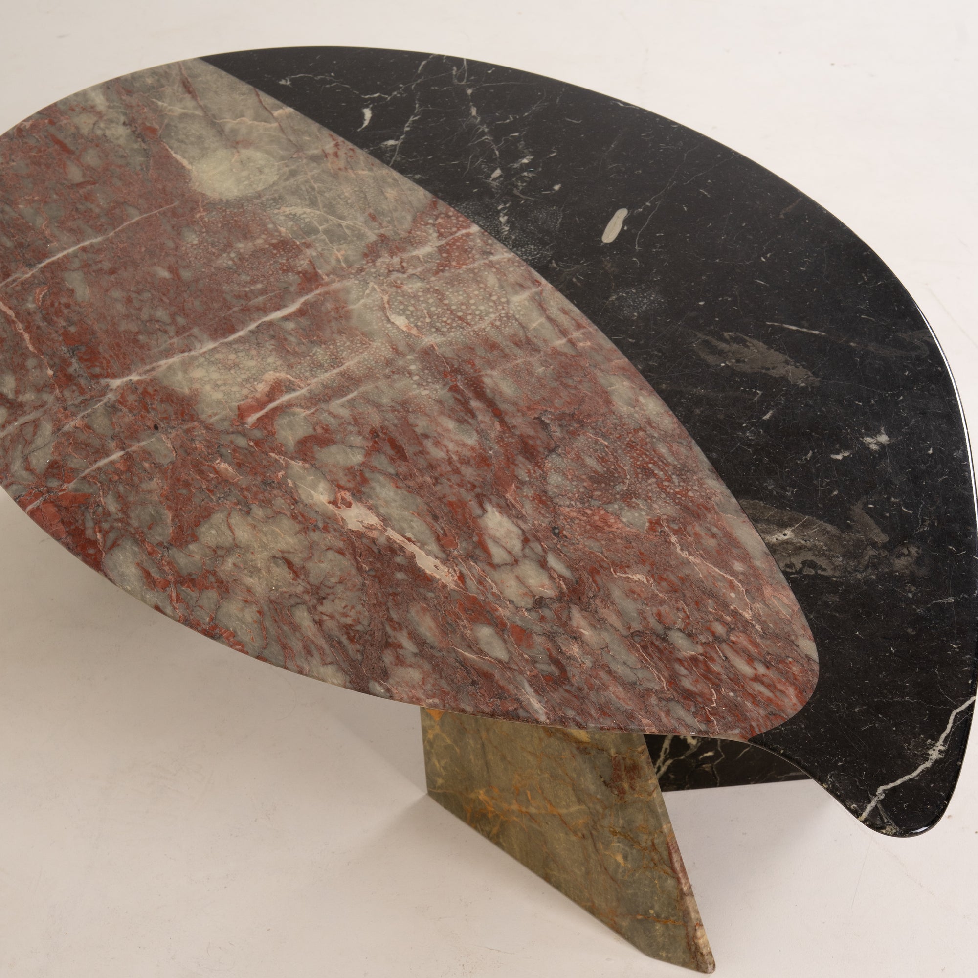 Sculptural Postmodern Marble Coffee Table
