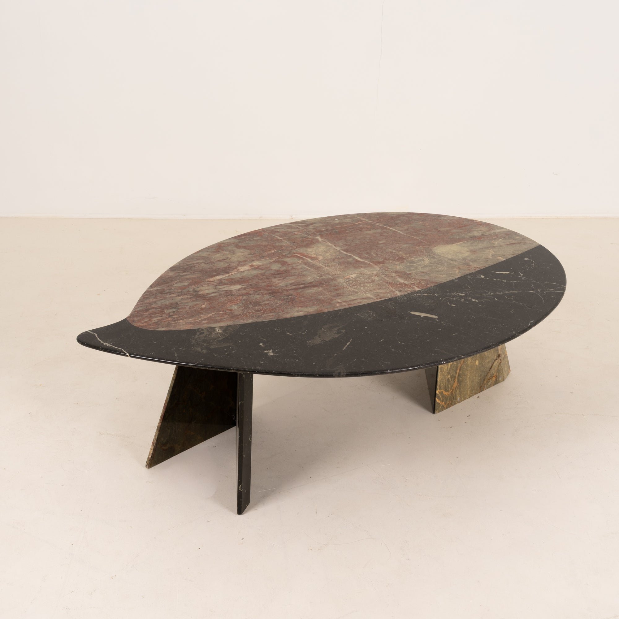 Sculptural Postmodern Marble Coffee Table