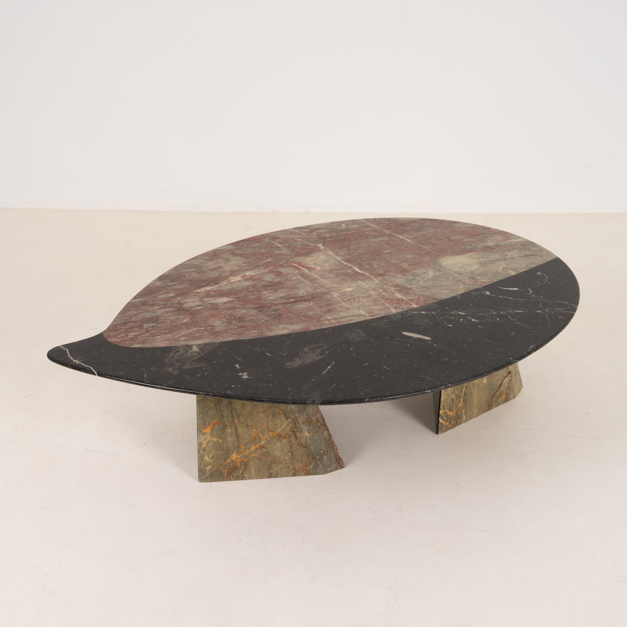 Sculptural Postmodern Marble Coffee Table
