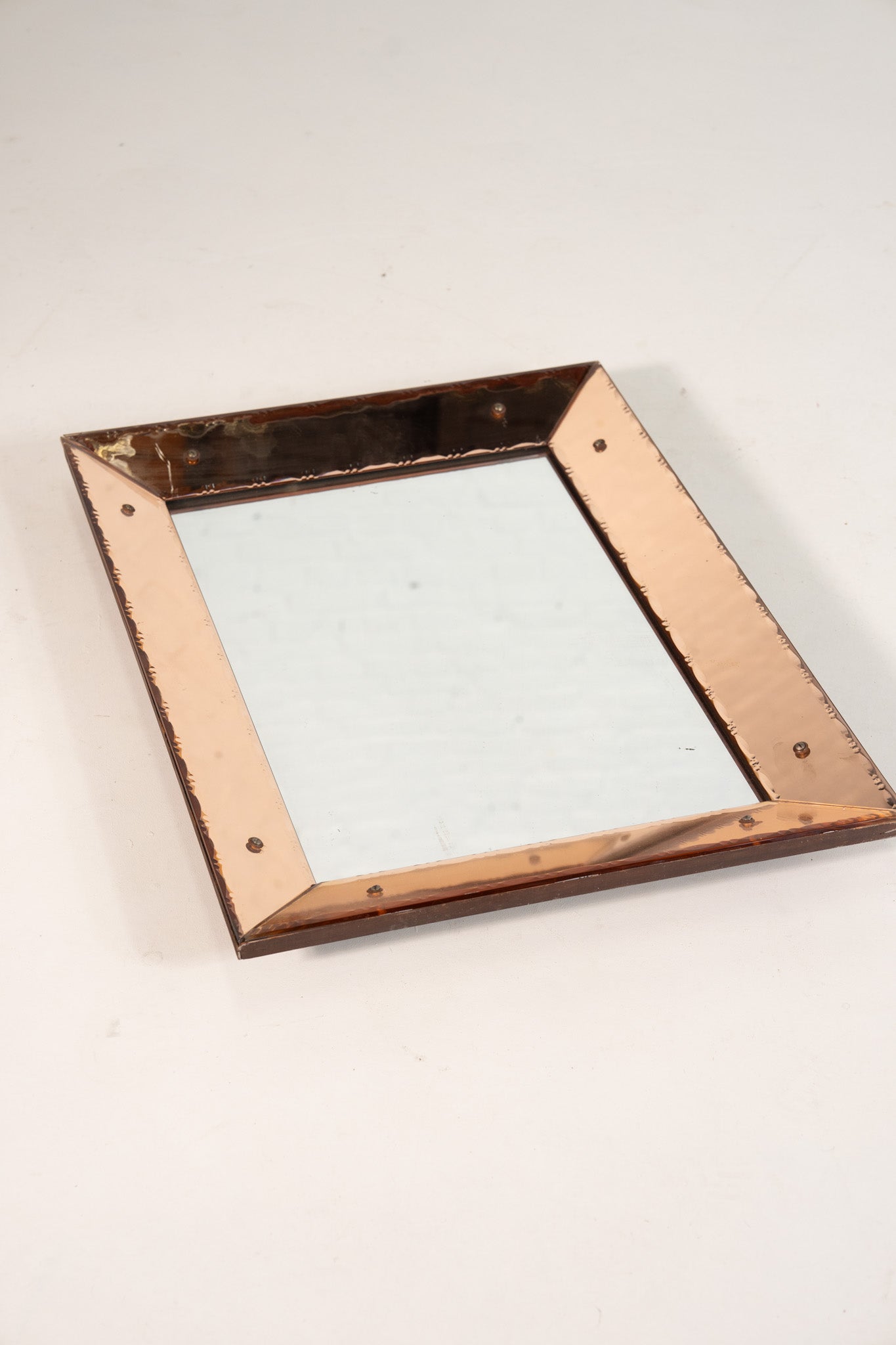 VOLLEDIG GLAS ROZE SPIEGEL 