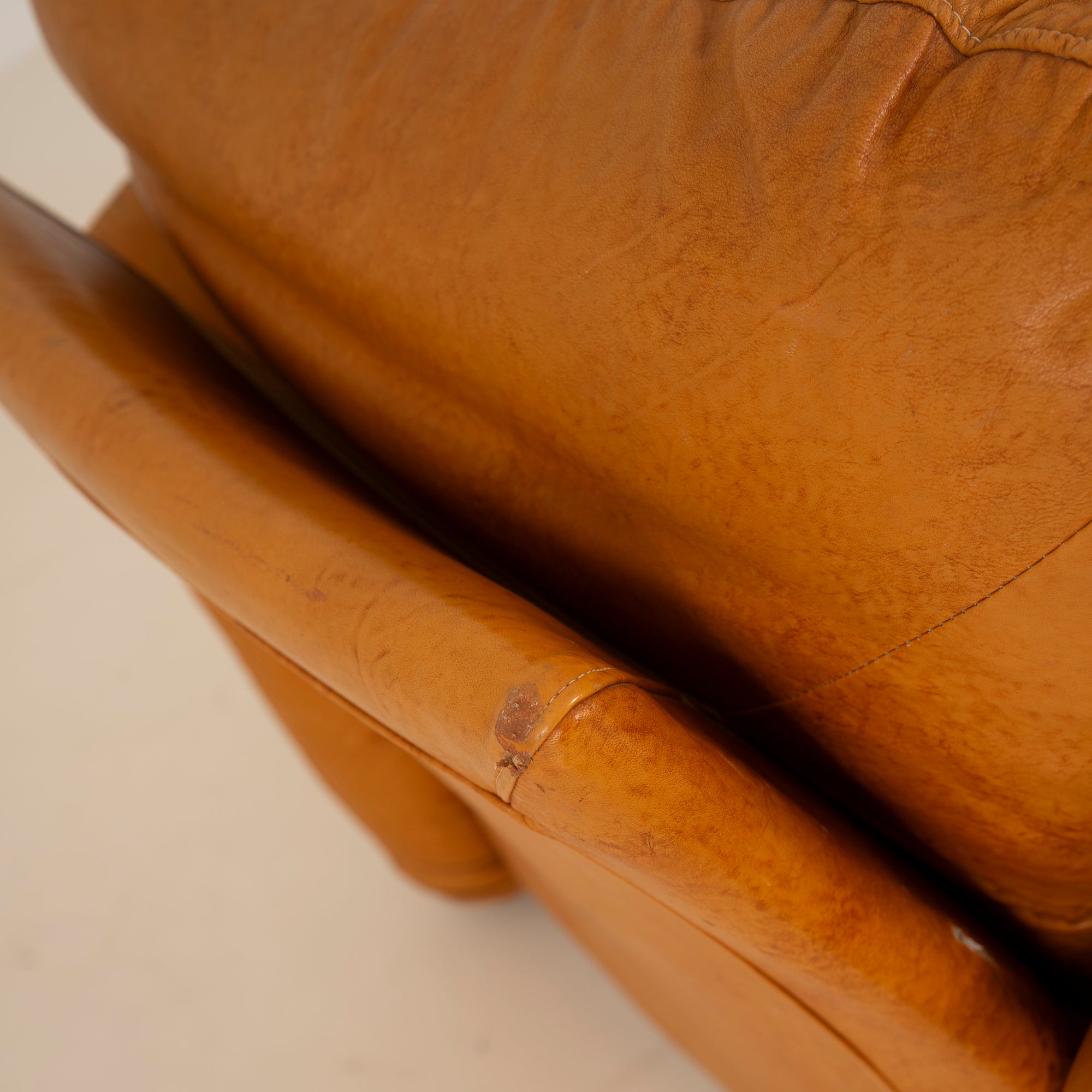 Leather Armchair by Arrigo Arrigoni for Busnelli, 1970s