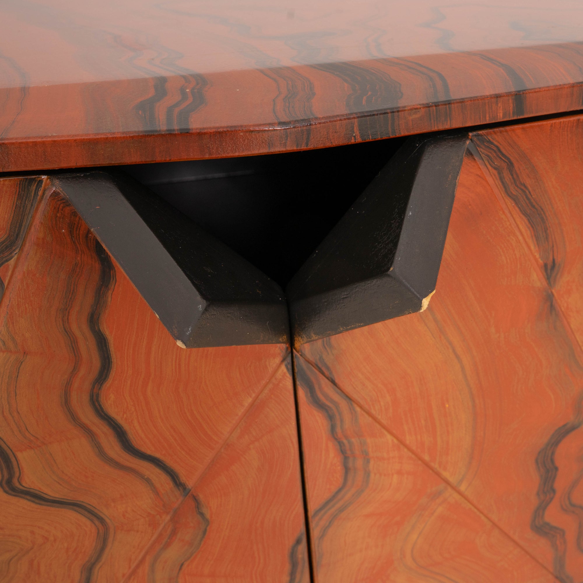 Beautiful Hand-Painted Asian Cabinet