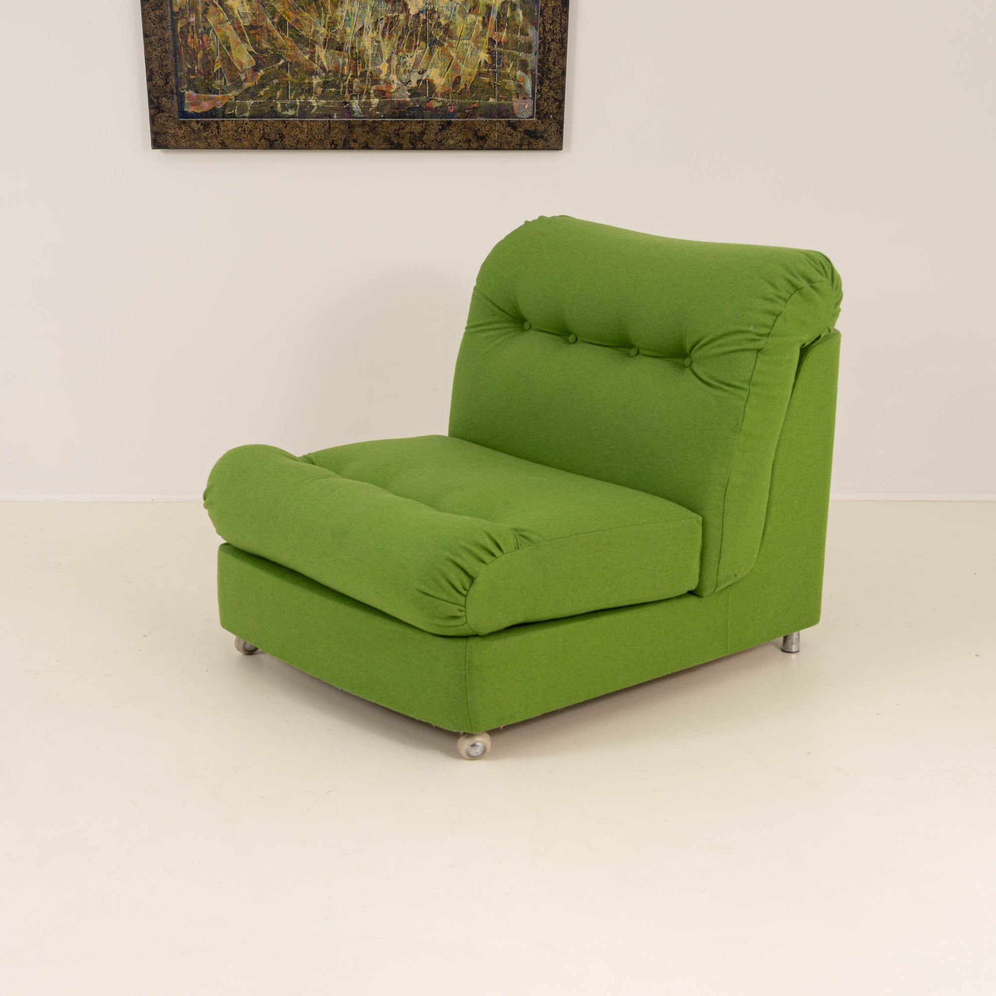 Vintage Low Lounge Chair – Reupholstered