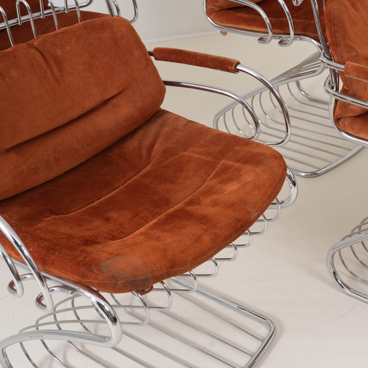 SET OF FOUR GASTONE RINALDI CHAIRS FOR RIMA, ITALY
