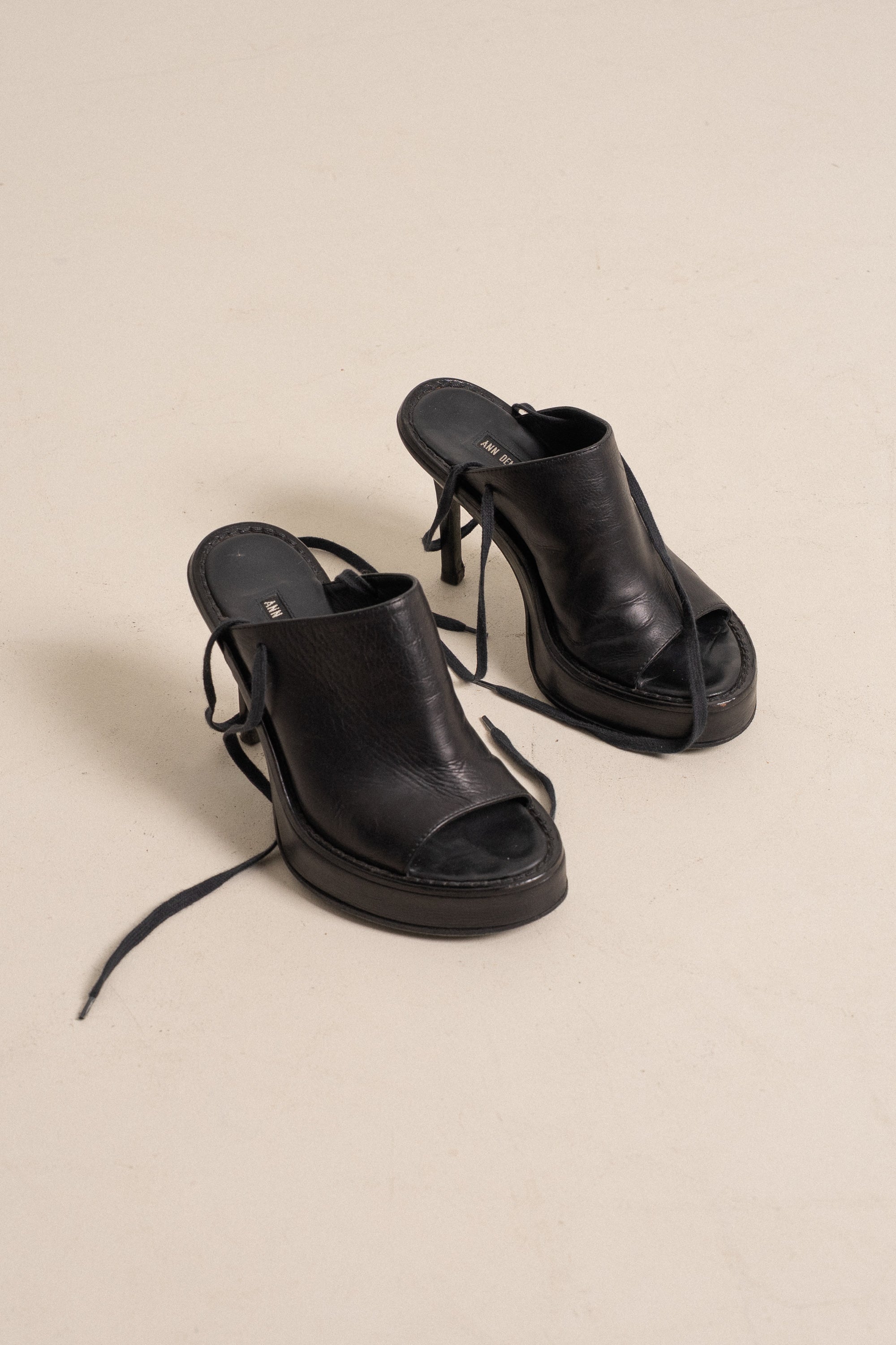 Ann Demeulemeester Lace-Up Platform Sandals — Size 36 (fits closer to 37)