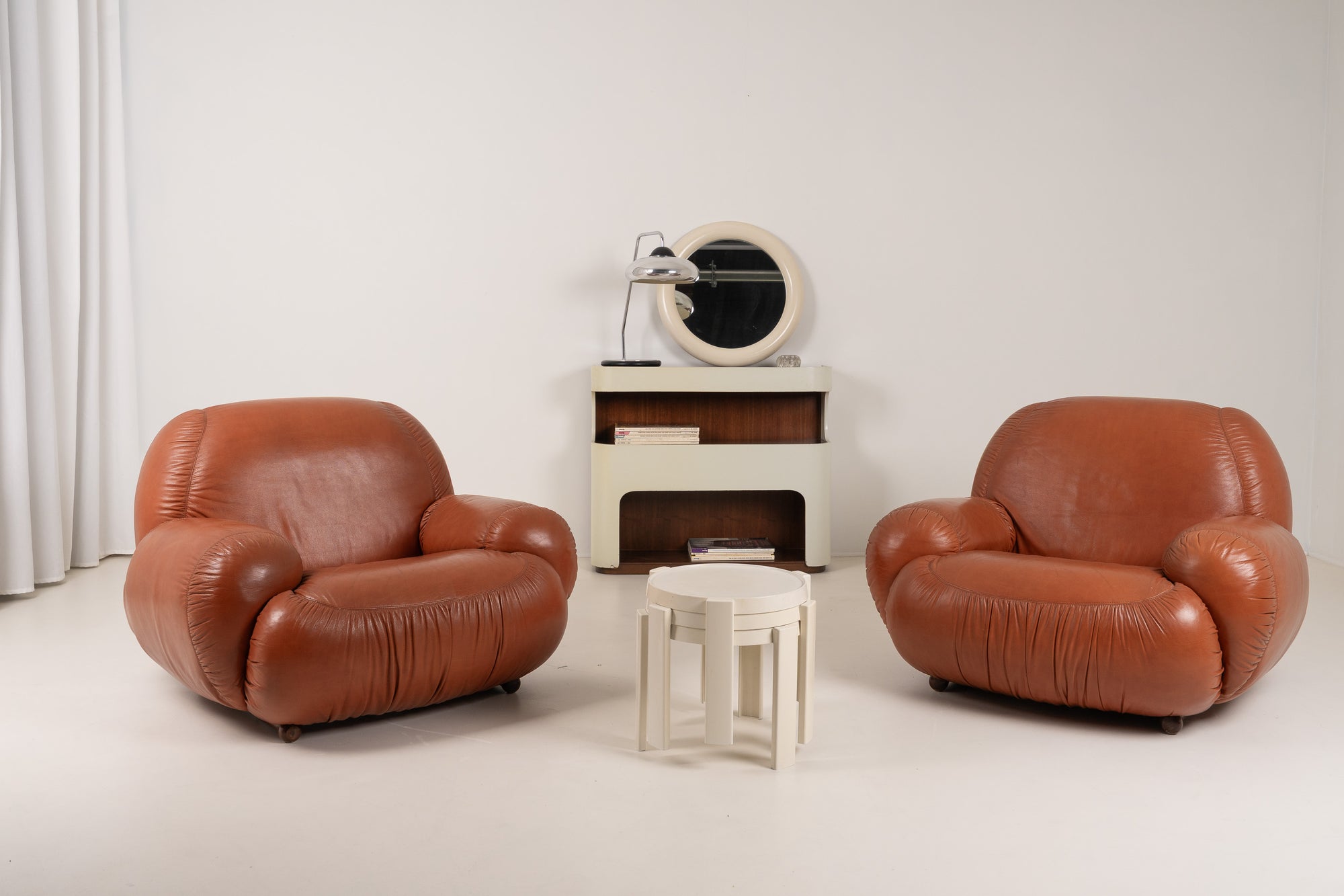Italian Leather Lounge Chair