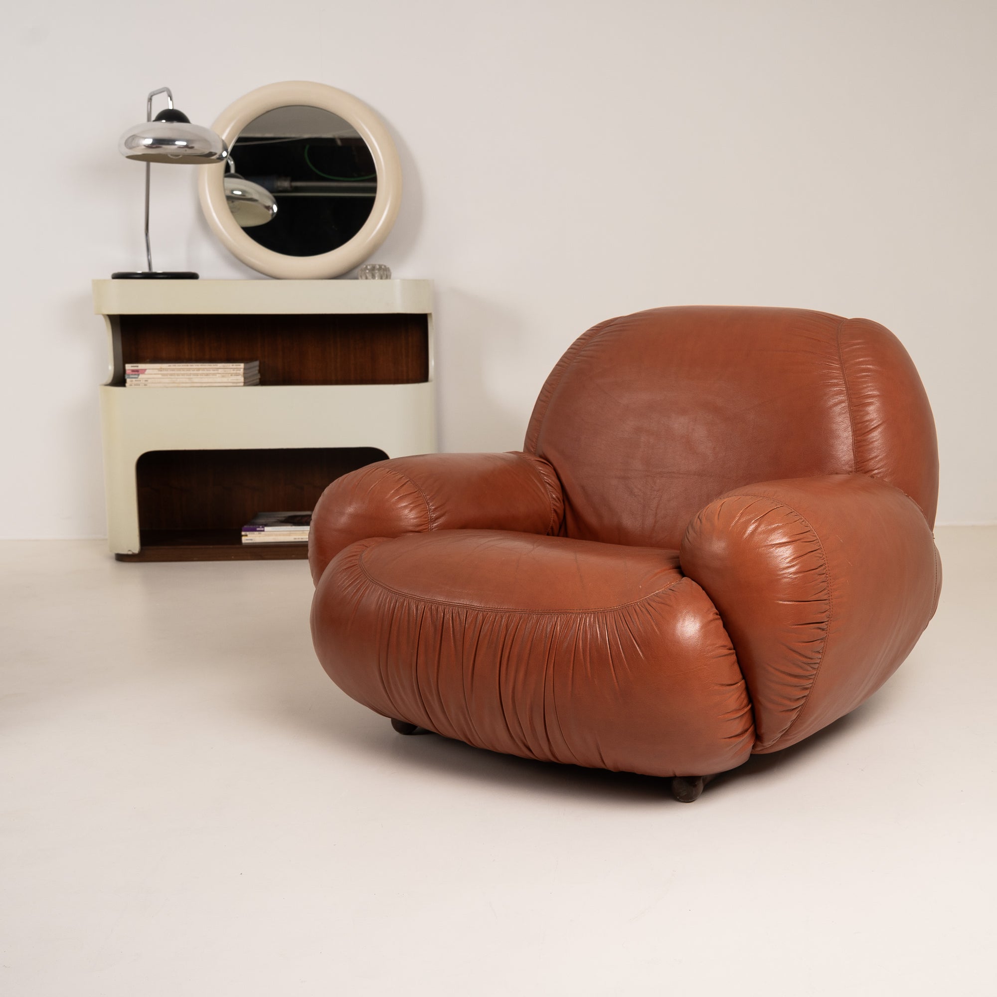 Italian Leather Lounge Chair