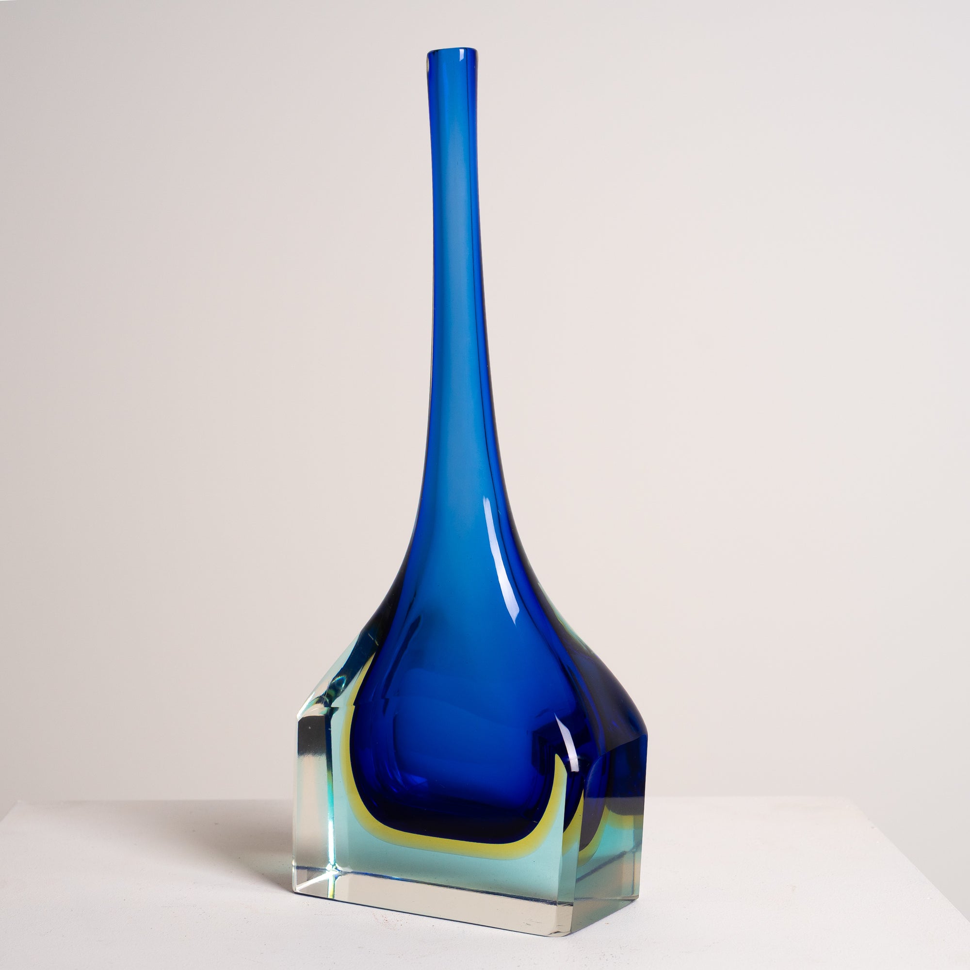 Italian Sommerso Art Glass Vase